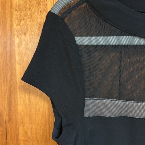 R&M Richards Mesh Lined Panels Swing Hem Cap Sleeve Dressy A-Line Dress S6 EUC - Picture 9 of 11